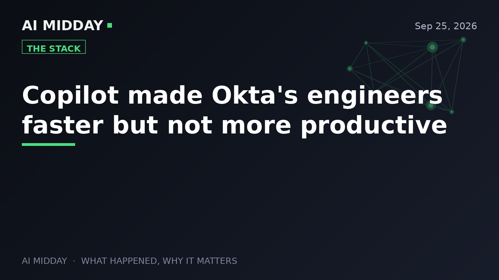 Copilot made Okta's engineers faster but not more productive