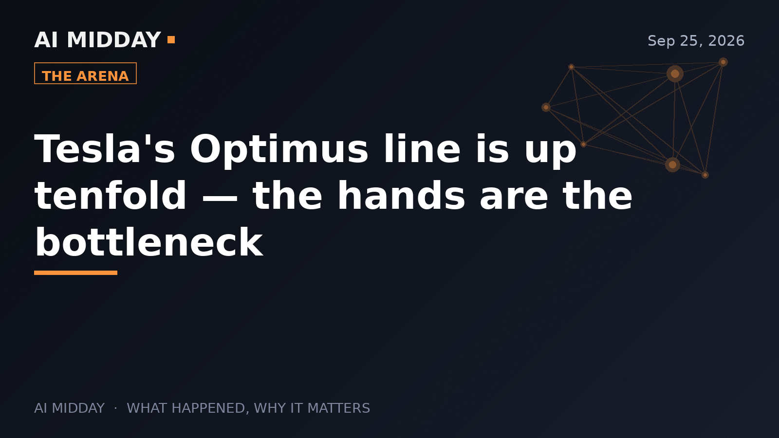 Tesla's Optimus line is up tenfold — the hands are the bottleneck