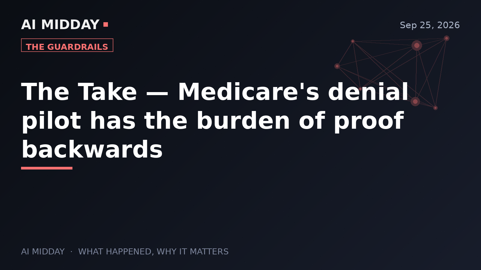 The Take — Medicare's denial pilot has the burden of proof backwards