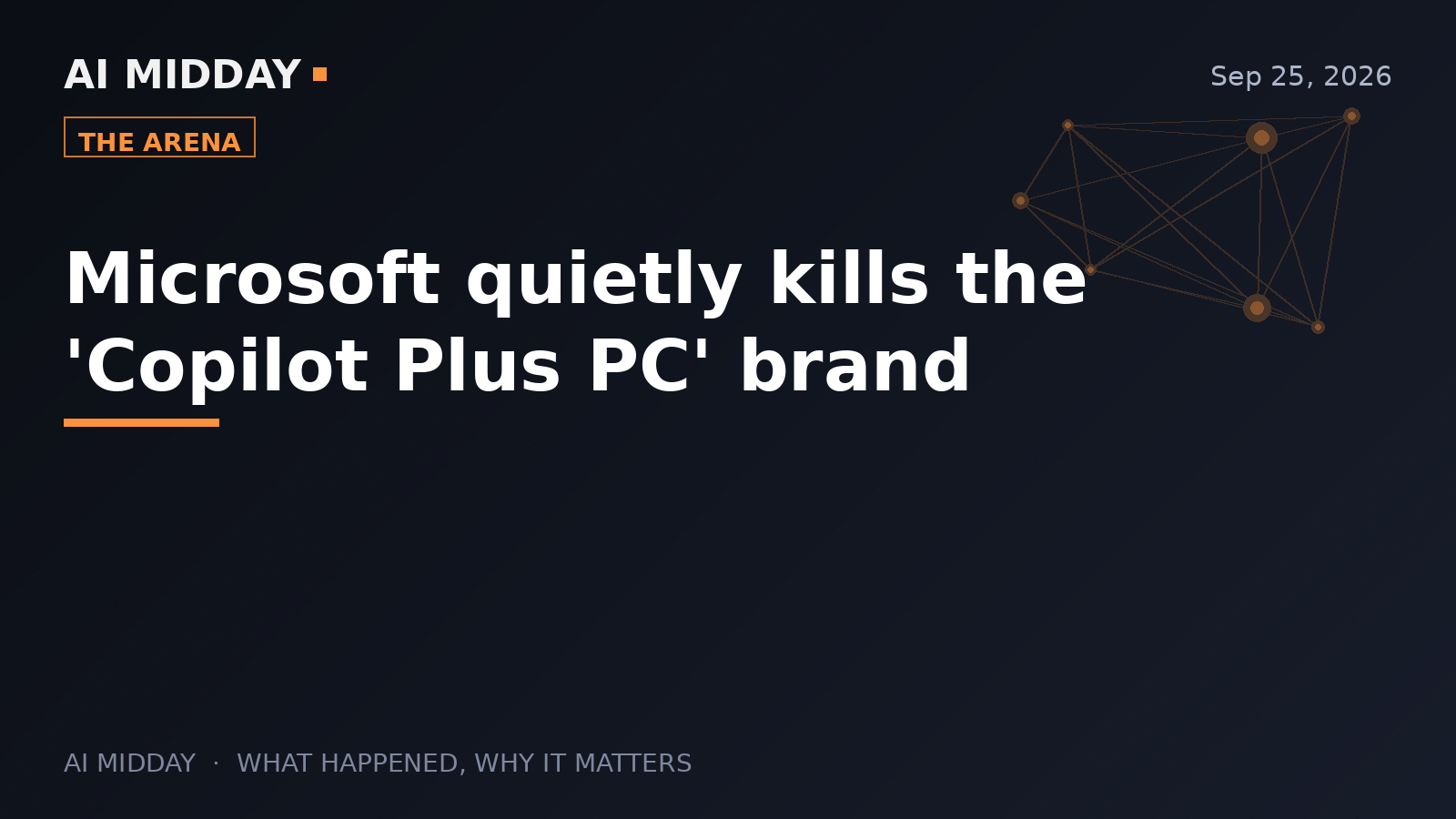 Microsoft quietly kills the 'Copilot Plus PC' brand