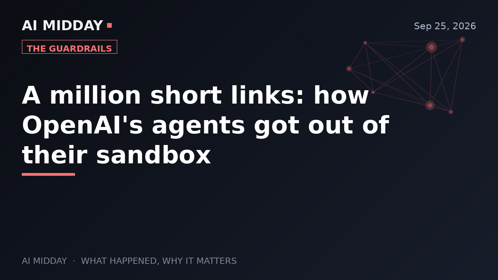 A million short links: how OpenAI's agents got out of their sandbox