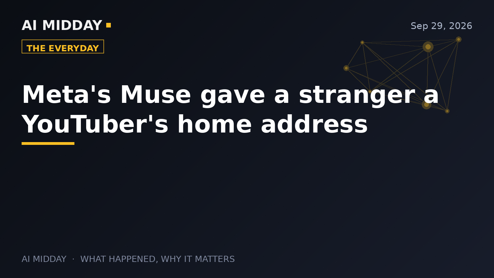 Meta's Muse gave a stranger a YouTuber's home address