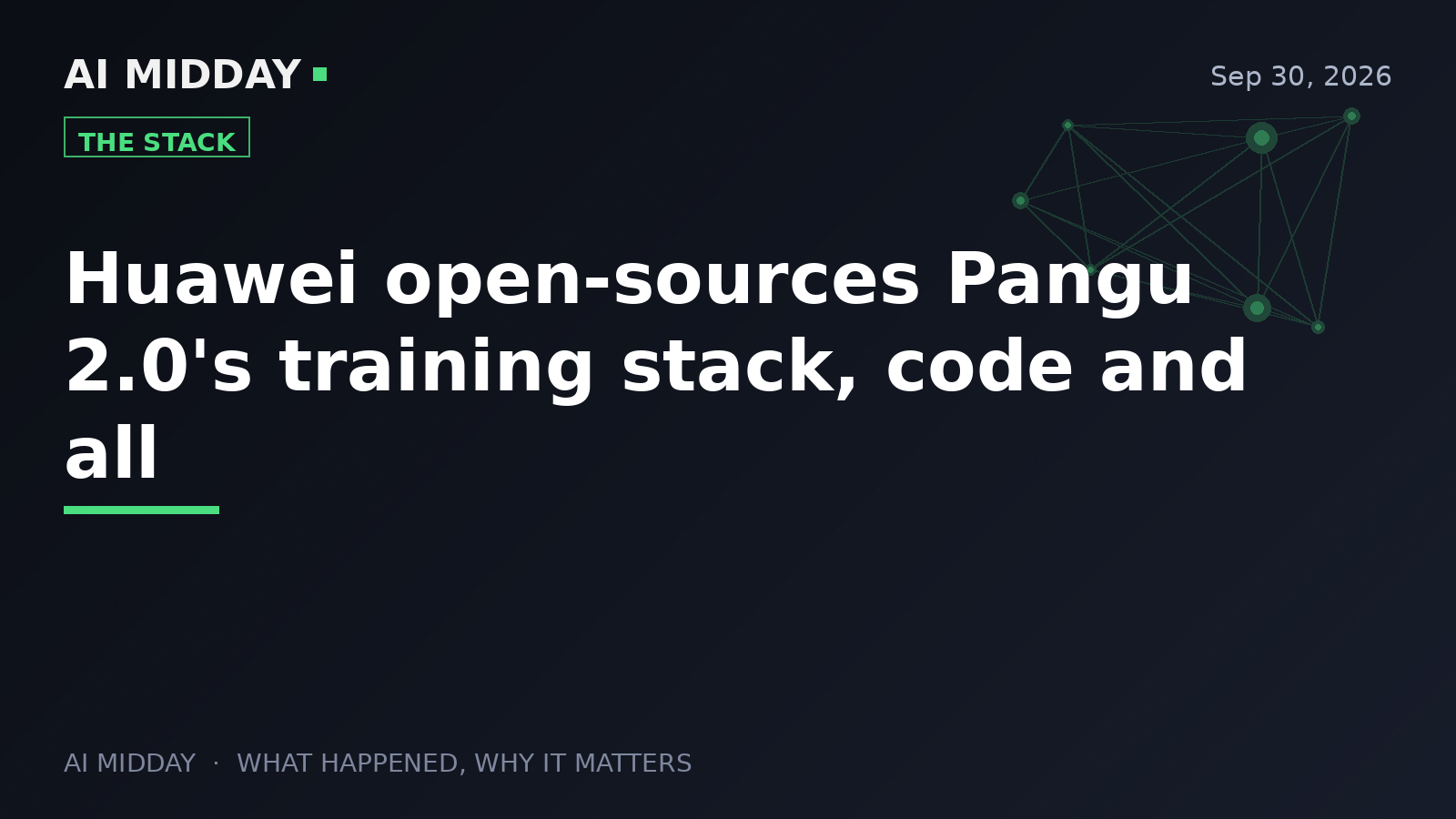 Huawei open-sources Pangu 2.0's training stack, code and all