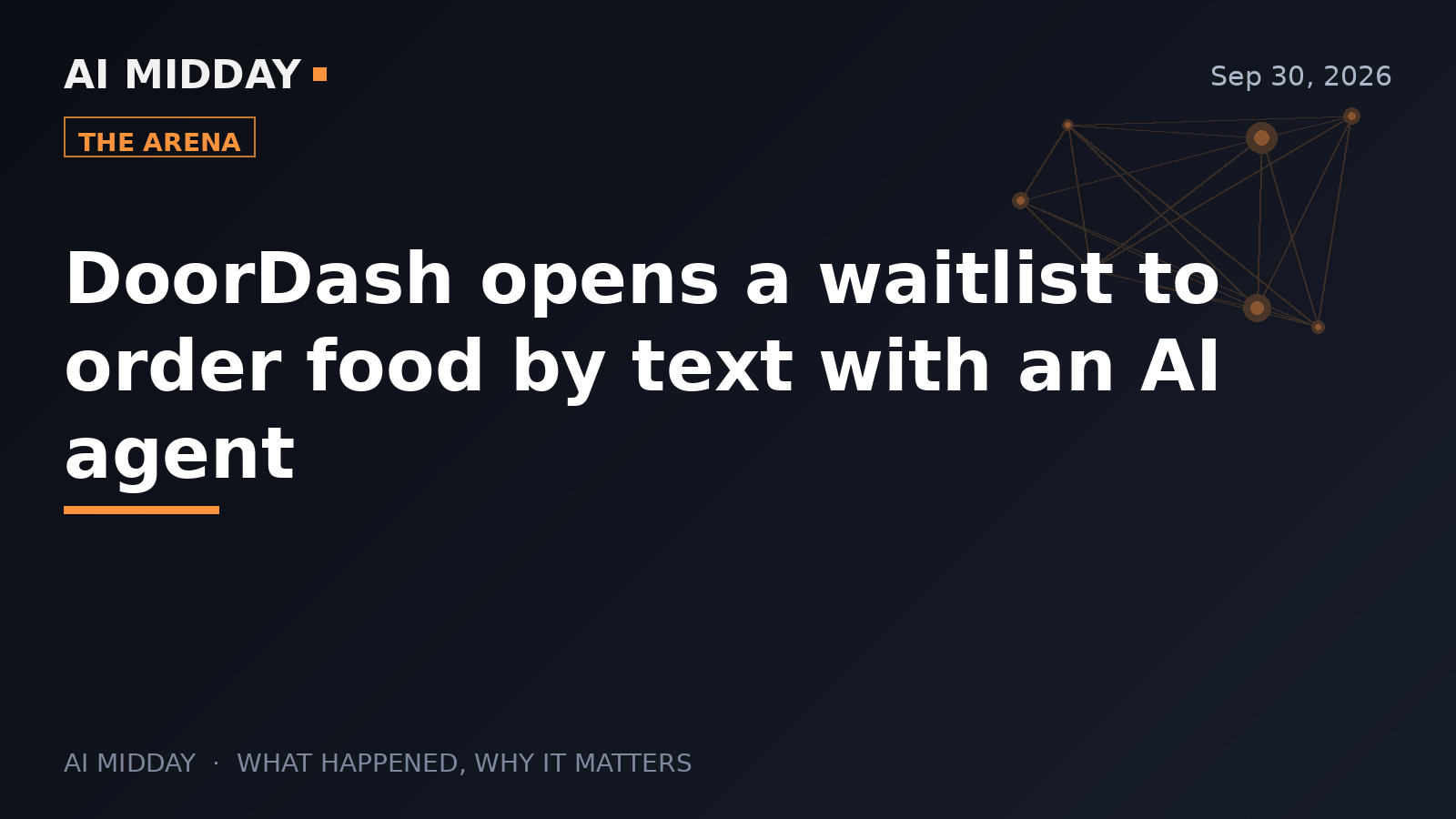 DoorDash opens a waitlist to order food by text with an AI agent