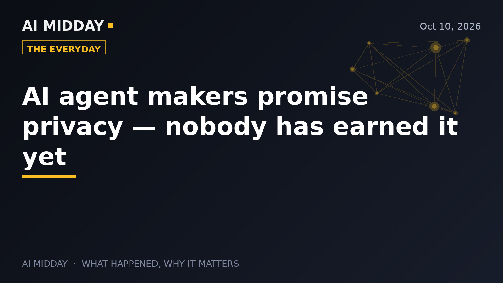 AI agent makers promise privacy — nobody has earned it yet