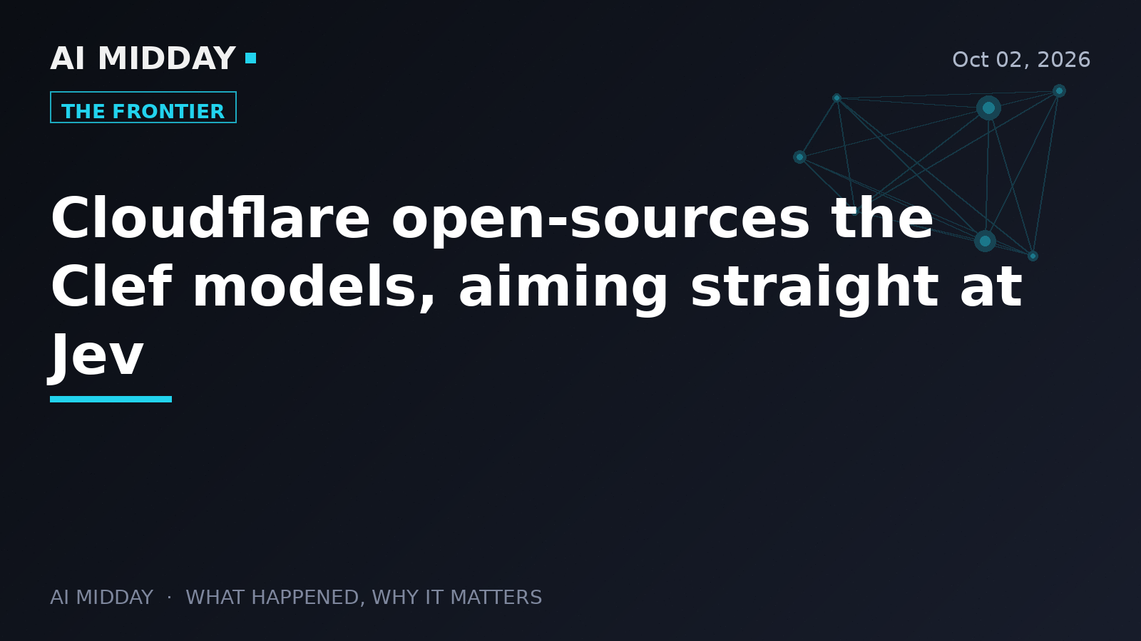Cloudflare open-sources the Clef models, aiming straight at Jev
