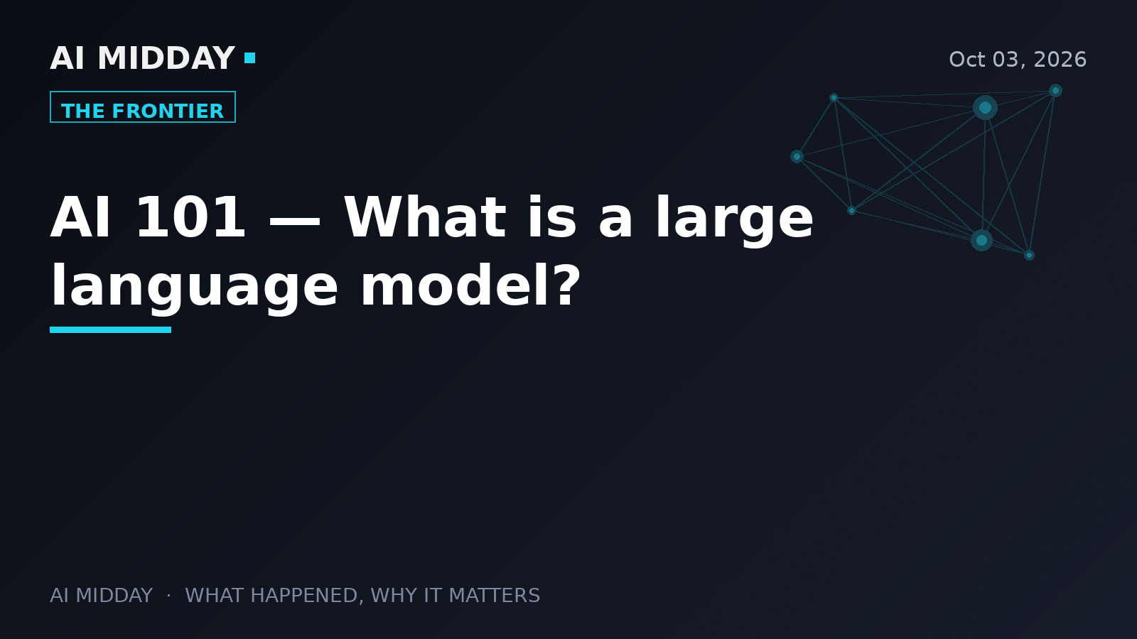 AI 101 — What is a large language model?