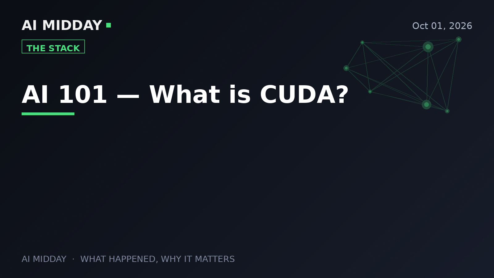 AI 101 — What is CUDA?