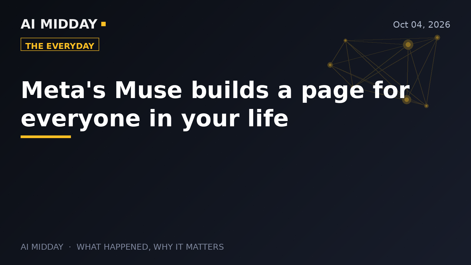 Meta's Muse builds a page for everyone in your life